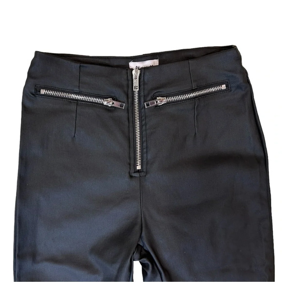 NWOT PRINCESS POLLY Faux leather black skinny pants High Waist Zippers Size 2 - Picture 7 of 10
